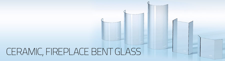 Ceramic, fireplace bent glass