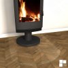 Glass fireplace floor plates - clear glass - Węgier Glass