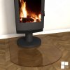 Glass fireplace floor plates - brown glass - Węgier Glass